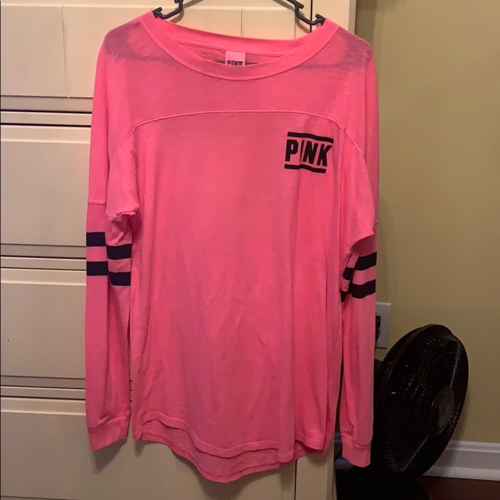 Hot pink long sleeve shirt